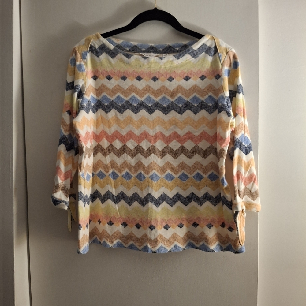 Rafaella Women's Multicolor Chevron Blouse
